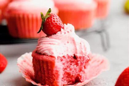Cupcake alle Fragole Vegani