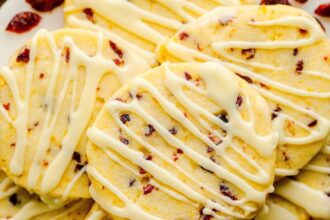 Biscotti Shortbread Arancia e Mirtilli Rossi