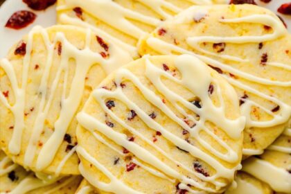 Biscotti Shortbread Arancia e Mirtilli Rossi