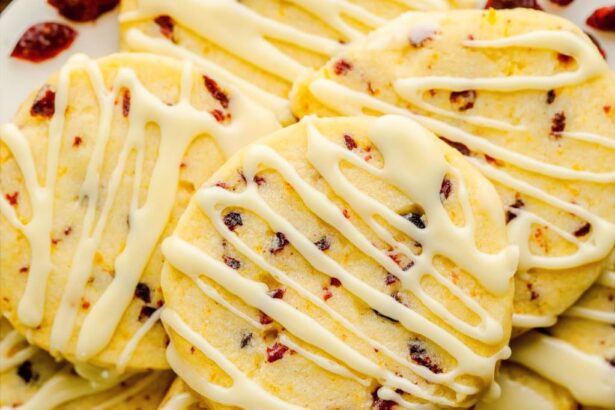 Biscotti Shortbread Arancia e Mirtilli Rossi